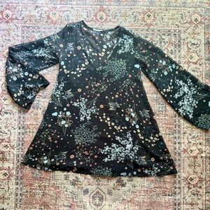 Honey Punch Black Floral Dress